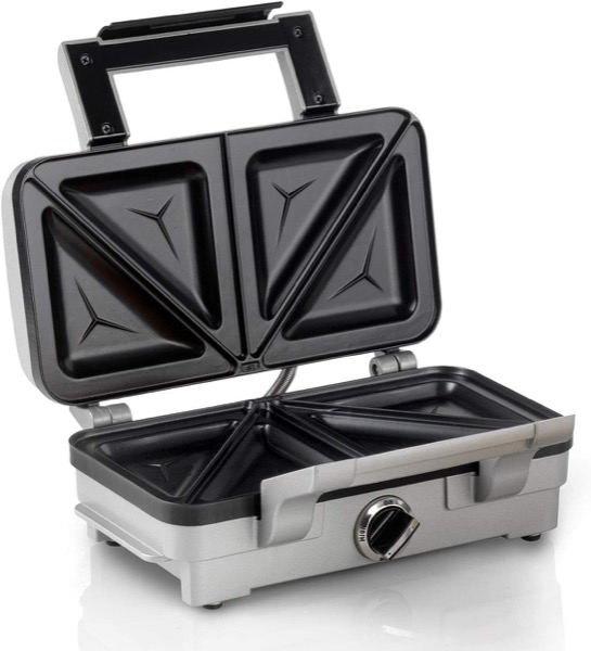 Cuisinart Sandwichmaker GRSM1U Antihaft-Teller, herausnehmbar, 325 ml, silberfarben