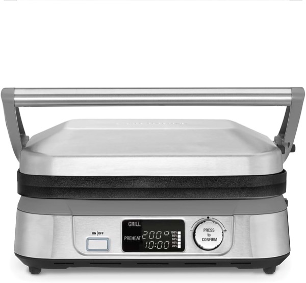 Cuisinart 6-in-1 Grill, Griddle & Waffeleisen | Kontaktgrill, Flächengrill, Kombi-Grill/Griddle, Waffelplatten | Wendeplatten mit Antihaftbeschichtung | Digitalanzeige | SearBlast